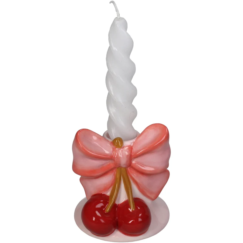 Kerzenständer Schleife Steinzeug Multi 9,3x8,8x9,2cm