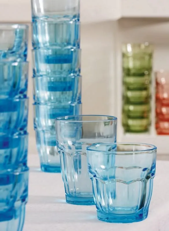 Bormioli Rocco Wassergläser Rock Bar Blau 270 ml - 6 Stücke