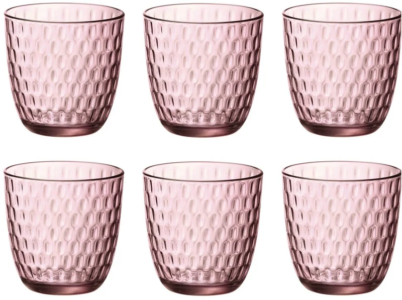 Bormioli Rocco Wassergläser Slot - Rosa - 290 ml - 6 Stück
