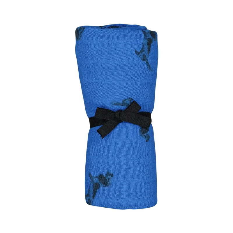 Mulltuch "Bianca Swaddle teckel greek blue"