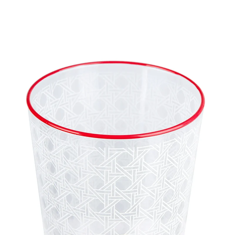 Karaca Blanco Wasserglas Rot