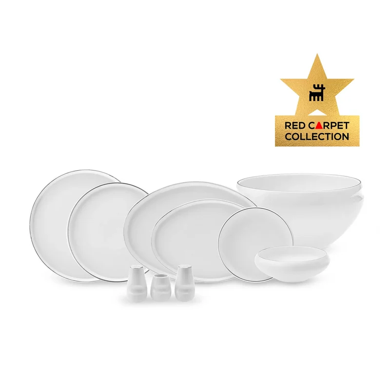 Karaca Red Carpet Collection Streamline Sunset Platinum 59-teiliges Geschirr für 12 Personen