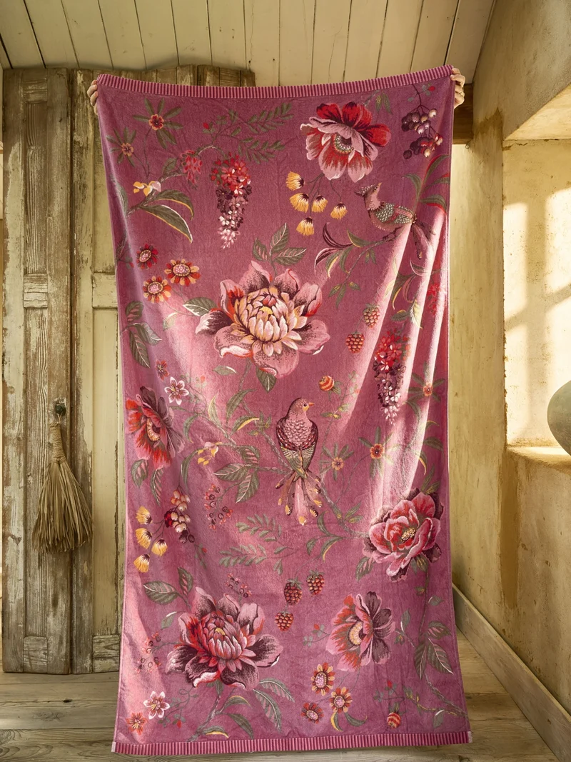 Pip Studio Secret Garden Strandtuch pink 100x180cm (1 Stück)
