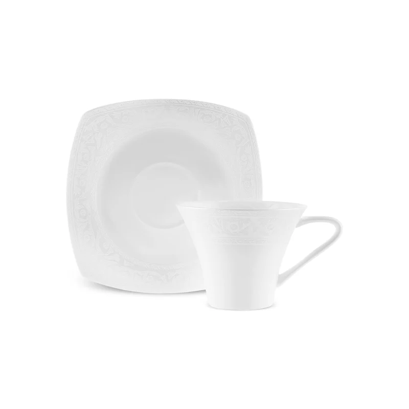 Karaca Fine Pearl Roma 26-Teiliges 6-Personen Frühstücksset Quadrat