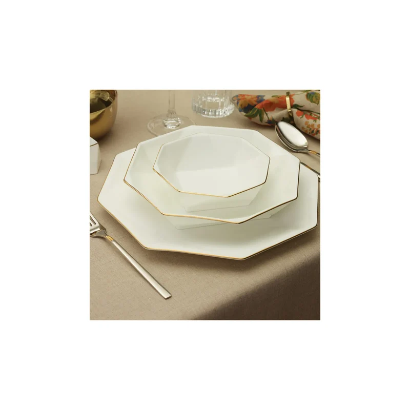 Karaca Fine Pearl Quarz Gold Tafelservice-Set -62- teilig für 12 Personen