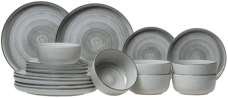 Cosy & Trendy Geschirrset Baltic Grey - 18-teilig / 6 Personen