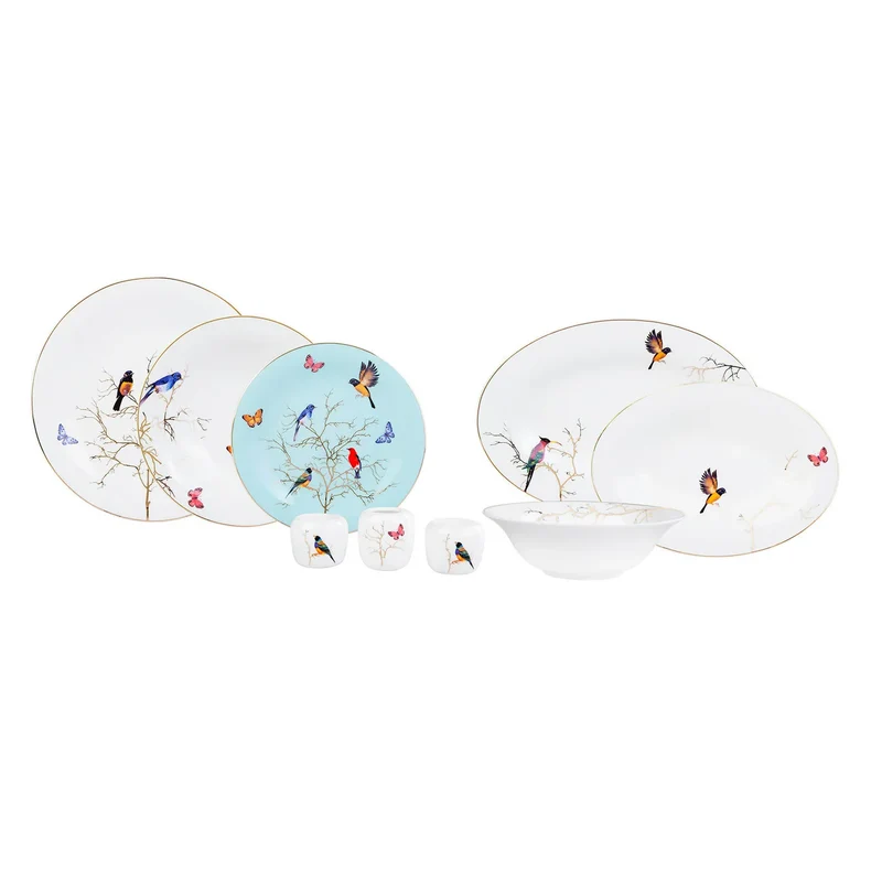 Karaca Fine Pearl Grace Mint 58 Teiliges Für 12 Personen Perlentafelserviceset