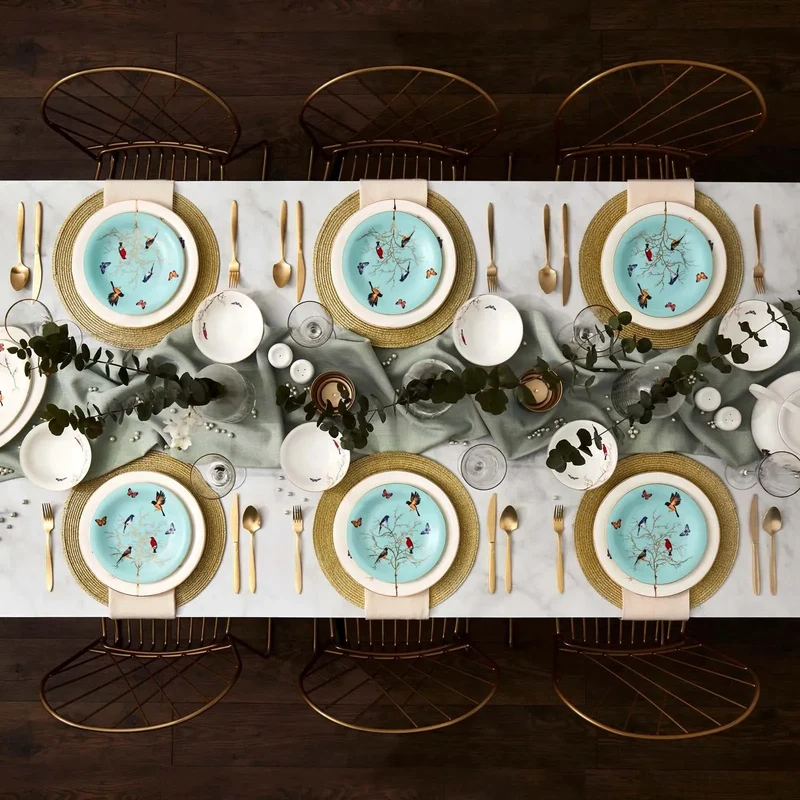 Karaca Fine Pearl Grace Mint 58 Teiliges Für 12 Personen Perlentafelserviceset