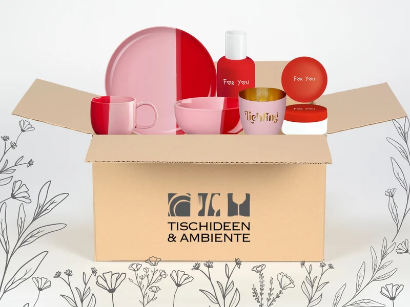 Geschenkbox Rot/Rosa 6tlg - Strawberry Love