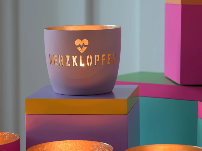 Geschenkbox pink 6tlg - Herzklopfen