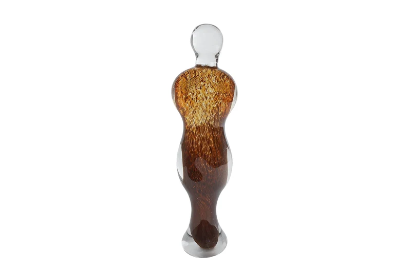 Skulptur "Woman" braun/gold Glas 8,5x5,5x30cm