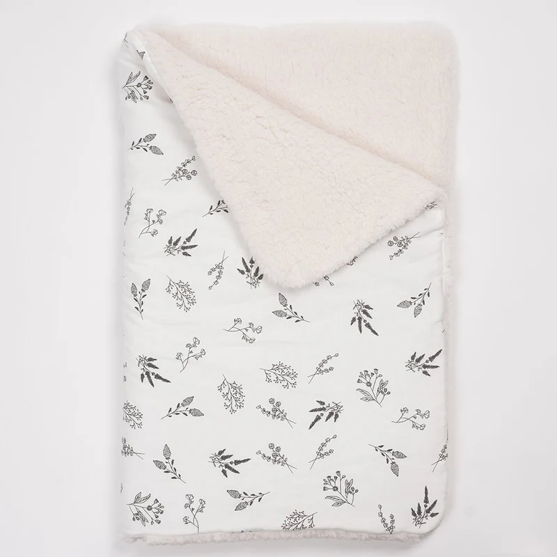 Zweiseitige Babydecke Lammfelloptik – Kuschelweich, 75x95 cm