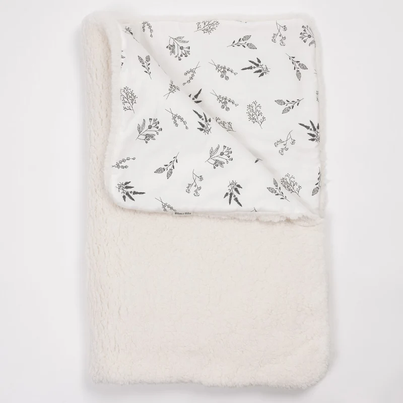 Zweiseitige Babydecke Lammfelloptik – Kuschelweich, 75x95 cm