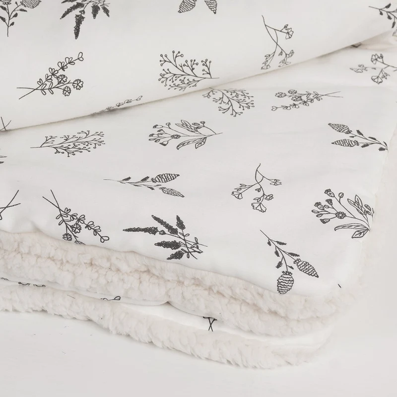 Zweiseitige Babydecke Lammfelloptik – Kuschelweich, 75x95 cm