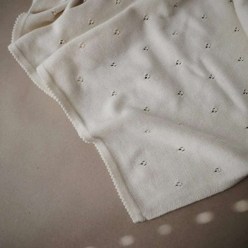 Strickdecke "Pointelle"
