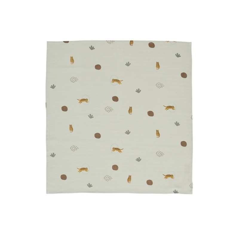Mulltücher "Muslin Square- Tiger/ Green" 3er Pack