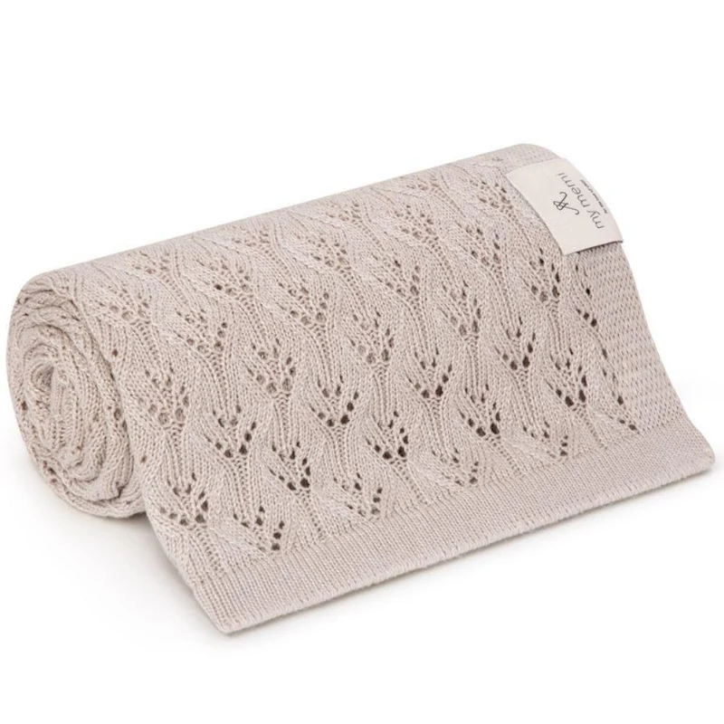 Kuschelige Babydecke aus Bambus – Ajour Strick
