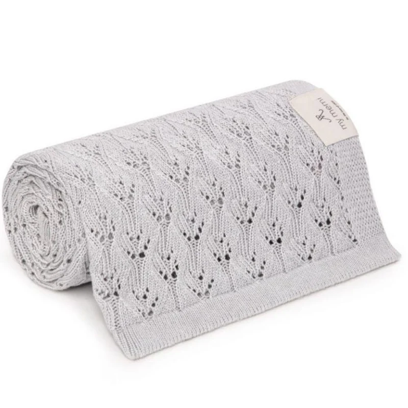 Kuschelige Babydecke aus Bambus – Ajour Strick