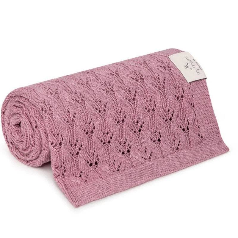 Kuschelige Babydecke aus Bambus – Ajour Strick