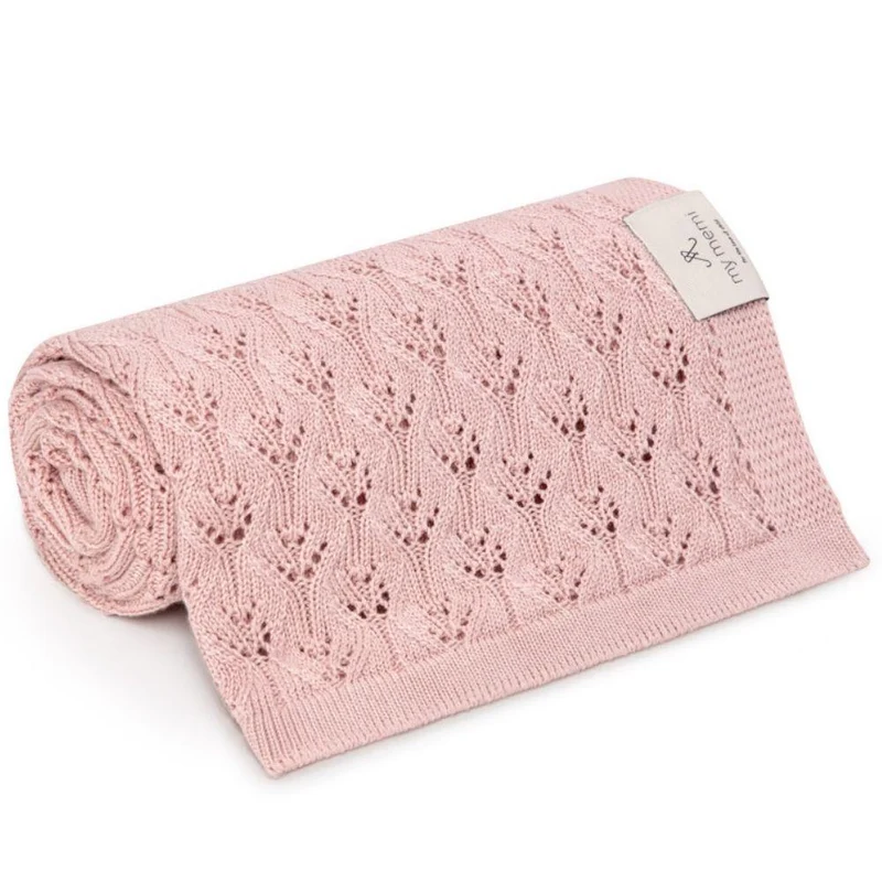 Kuschelige Babydecke aus Bambus – Ajour Strick