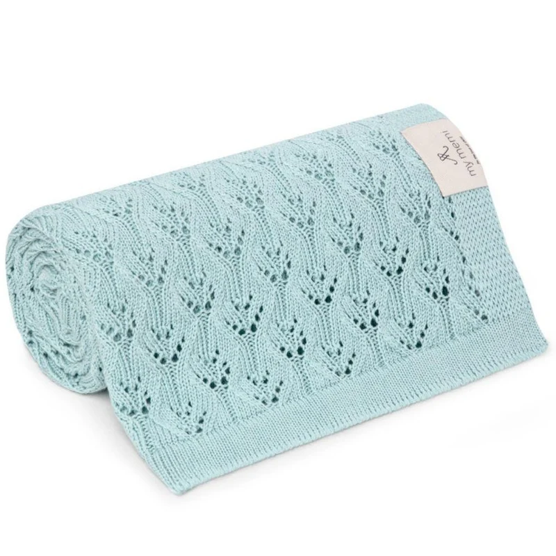 Kuschelige Babydecke aus Bambus – Ajour Strick