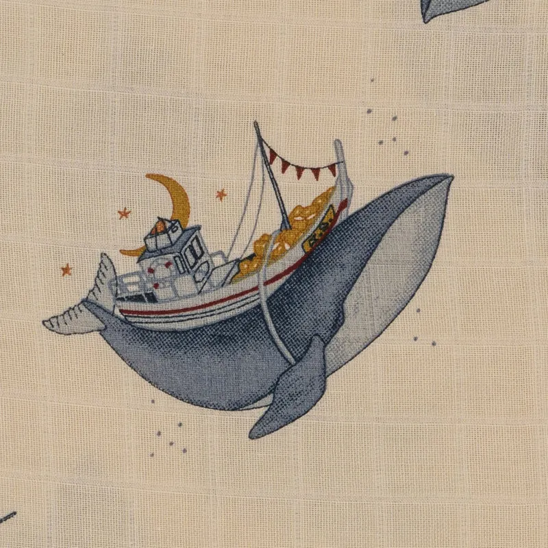 Mulltücher "Whale Boat" 3er Pack