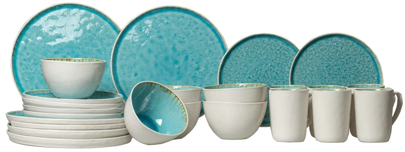 Cosy & Trendy Geschirrset Laguna Azzurro 24-teilig / 6 Personen