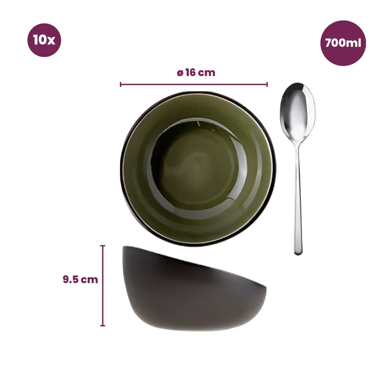 Cosy & Trendy Schüsseln Streetfood ø 16 cm / 700 ml - 10 Stück