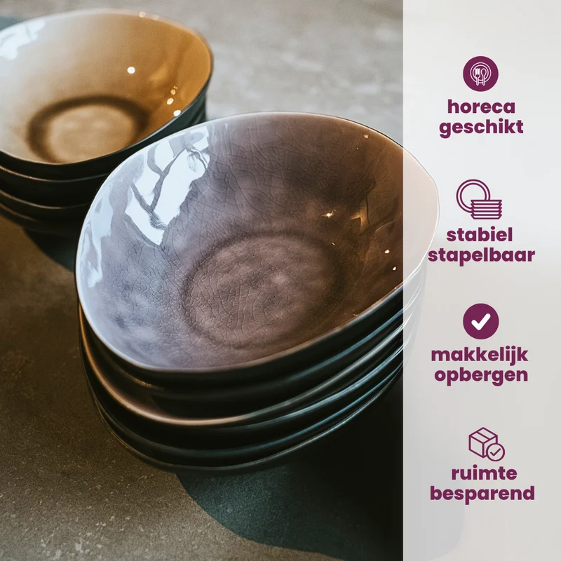 Cosy & Trendy Tiefe Teller Streetfood 19.5 x 16 x 5 cm - 10 Stück