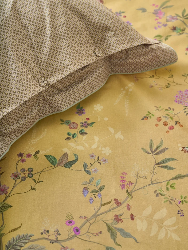 Pip Studio Bodhi Flower Bettwäsche gelb 135x200cm (1 Stück)