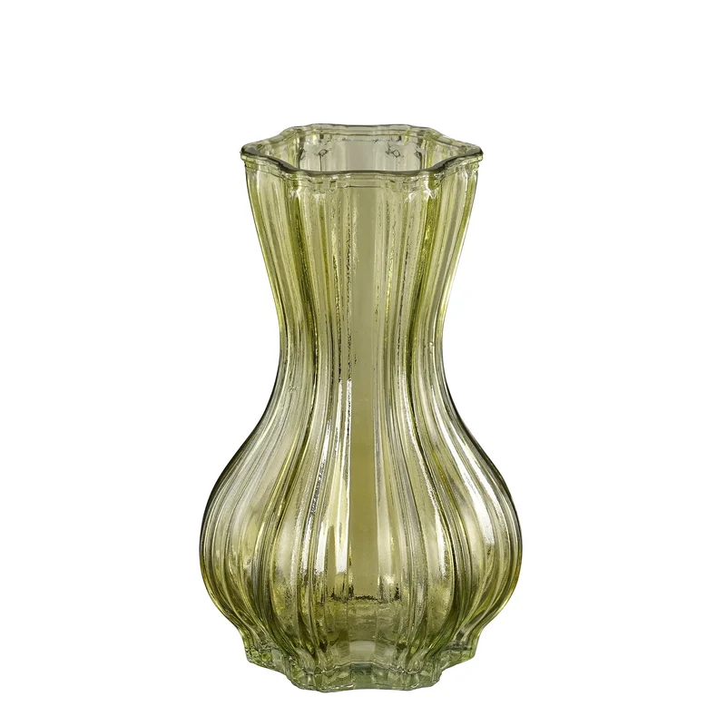 Vase hellgrün - H 20,5 x D 12,5 cm - Glas