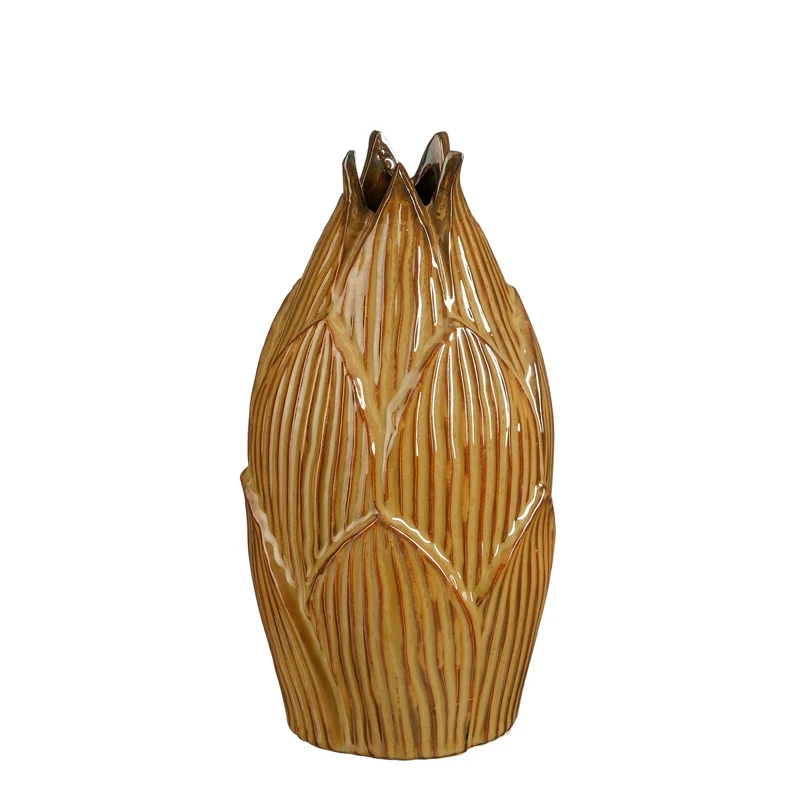 Rowena Vase braun - H12 x D23 cm