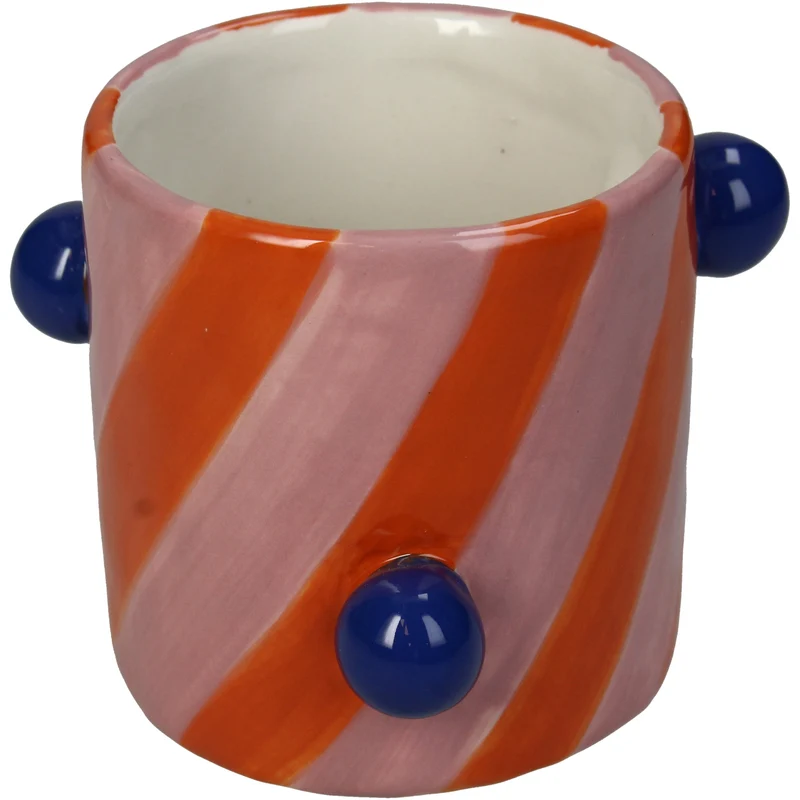 Pflanzgefäß Steingut Mehrfarbig 10.2x10.2x8cm