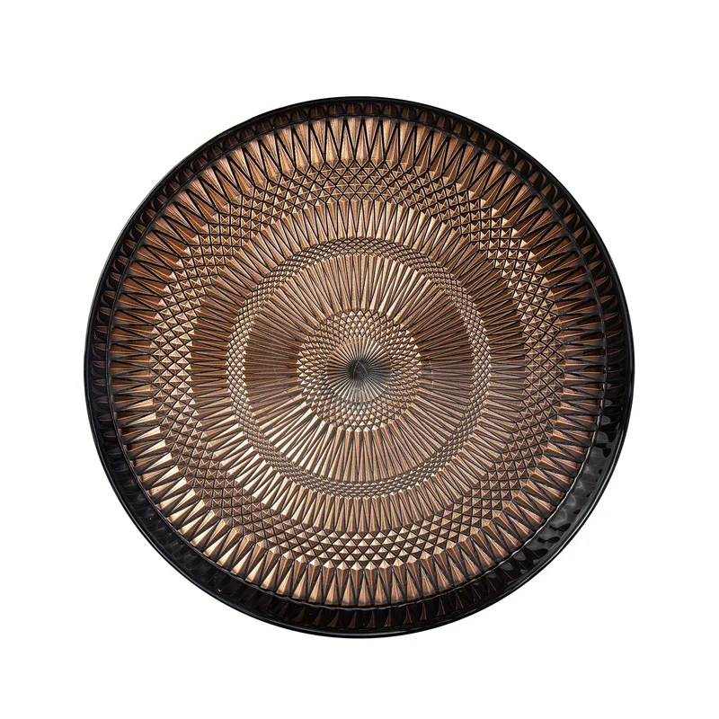 Karaca Palermo Glas Serviertablett Kupfer 32 cm