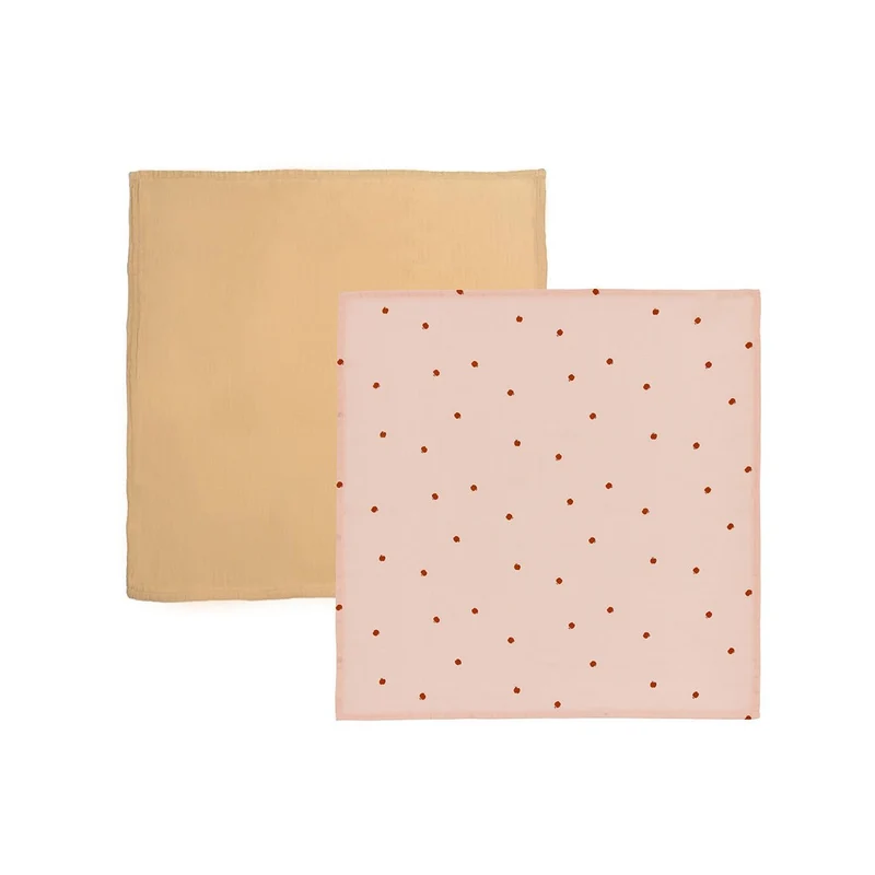 Mulltücher "Yummy Muslin- Rose/Fudge" 2er Pack