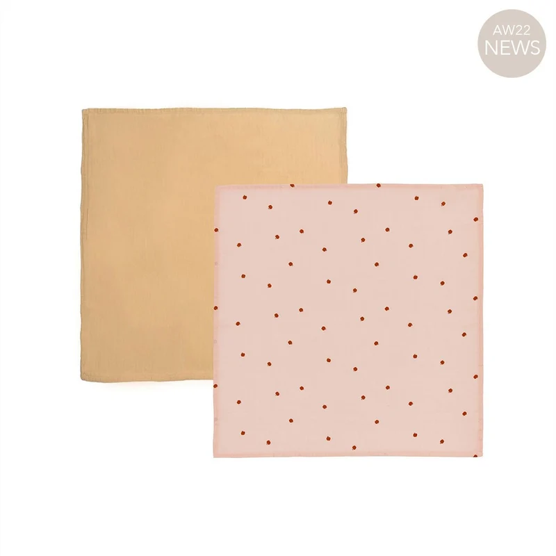 Mulltücher "Yummy Muslin- Rose/Fudge" 2er Pack