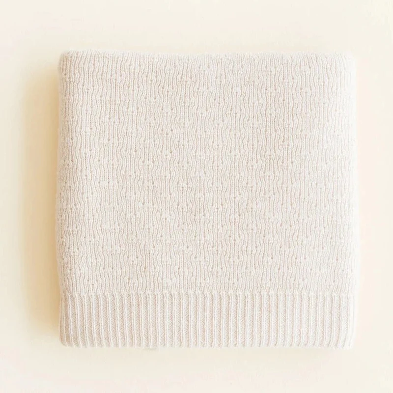 Hvid Babydecke Dora aus Wolle (Merino)