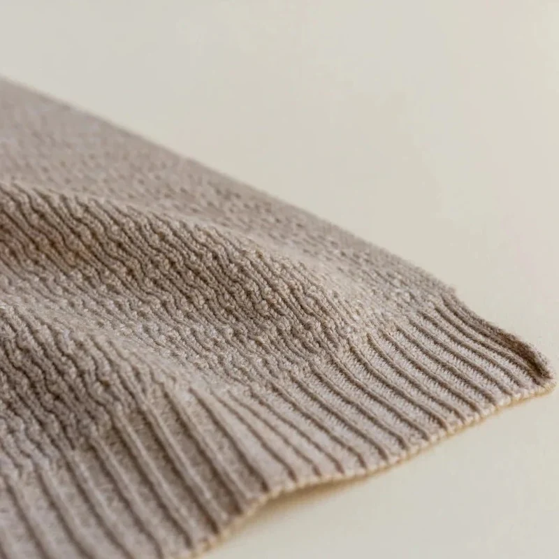 Hvid Babydecke Dora aus Wolle (Merino)