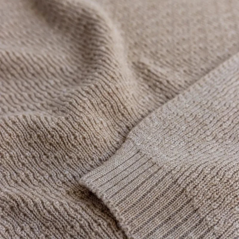 Hvid Babydecke Dora aus Wolle (Merino)