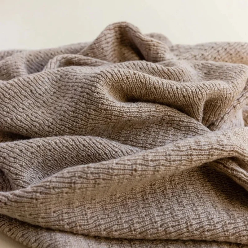 Hvid Babydecke Dora aus Wolle (Merino)