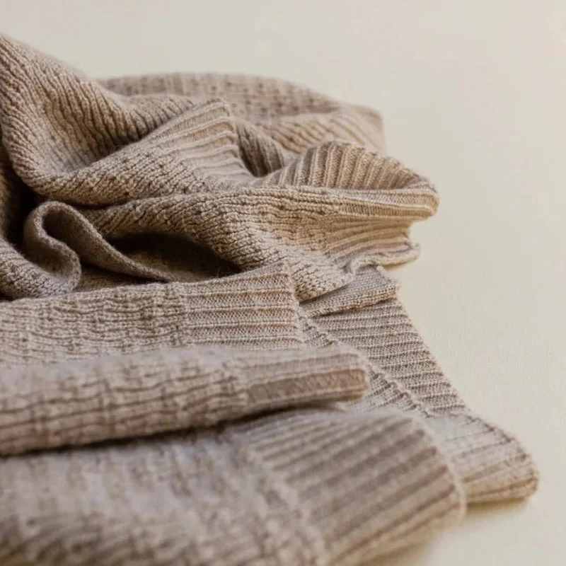 Hvid Babydecke Dora aus Wolle (Merino)