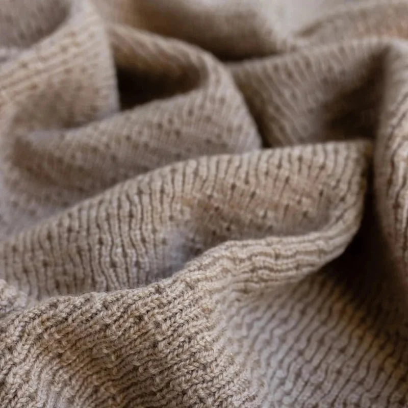 Hvid Babydecke Dora aus Wolle (Merino)