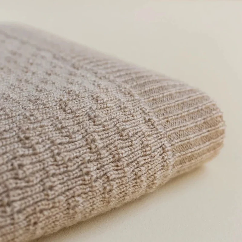 Hvid Babydecke Dora aus Wolle (Merino)