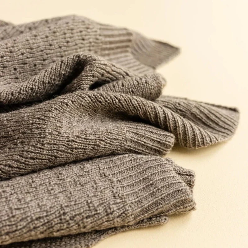 Hvid Babydecke Dora aus Wolle (Merino)
