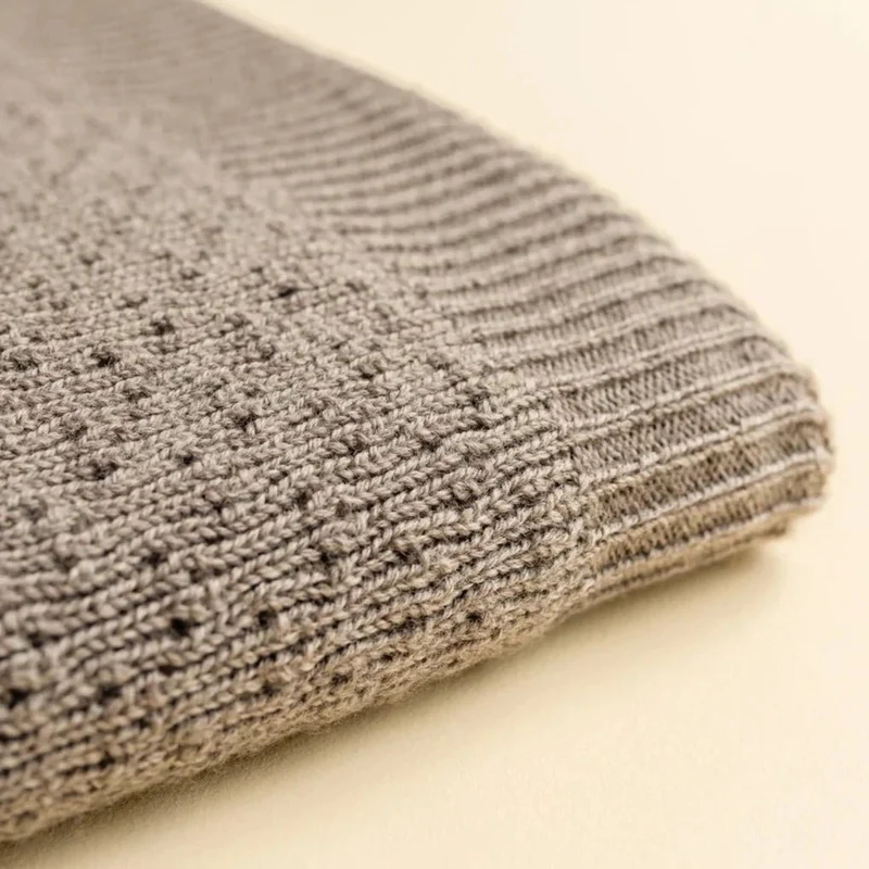Hvid Babydecke Dora aus Wolle (Merino)
