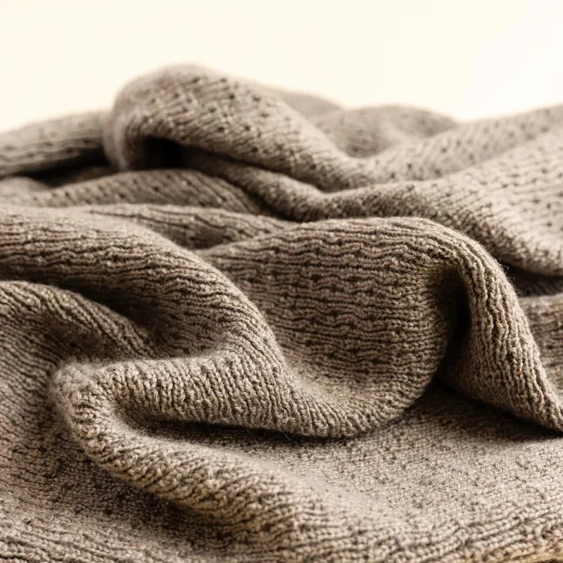 Hvid Babydecke Dora aus Wolle (Merino)