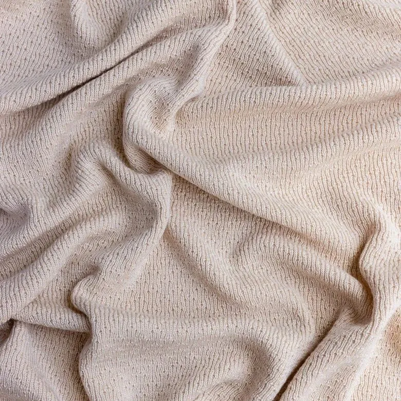 Hvid Babydecke Dora aus Wolle (Merino)