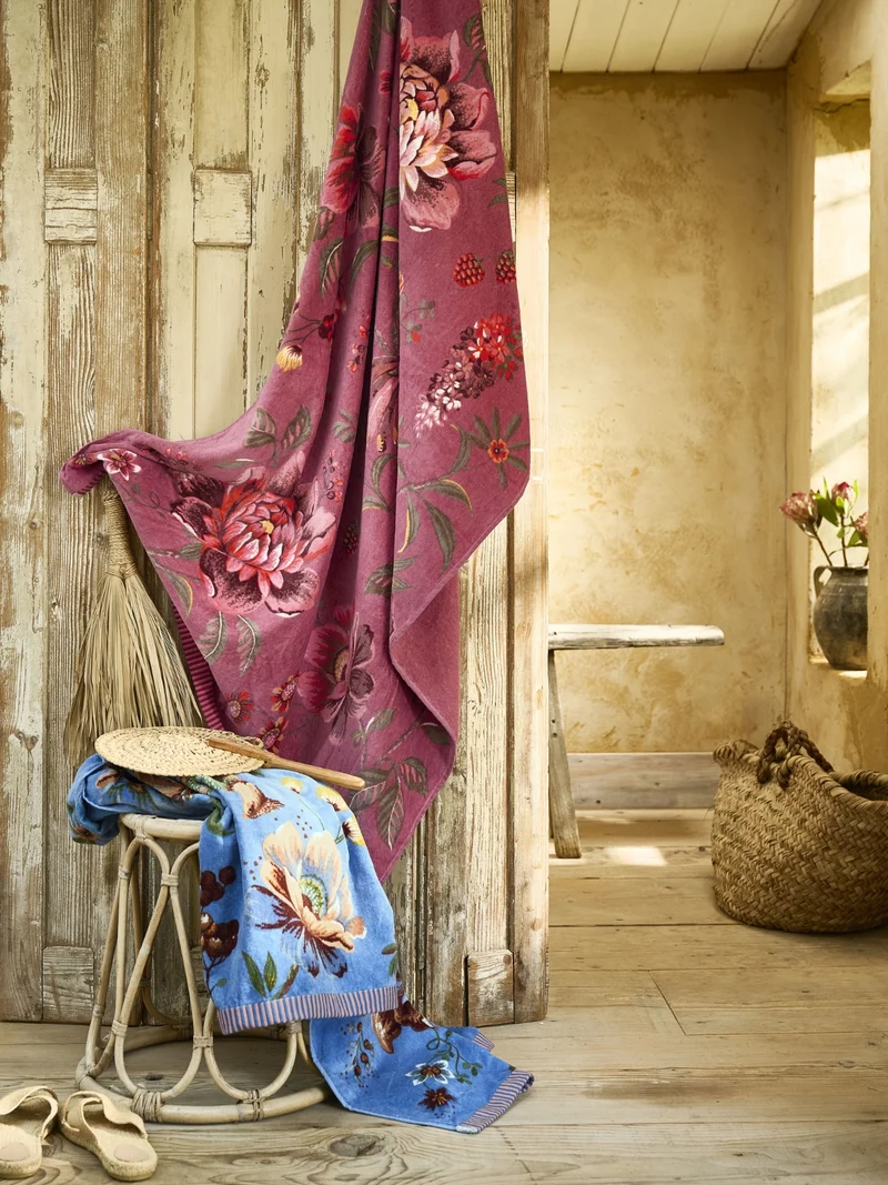 Pip Studio Secret Garden Strandtuch blau 100x180cm (1 Stück)