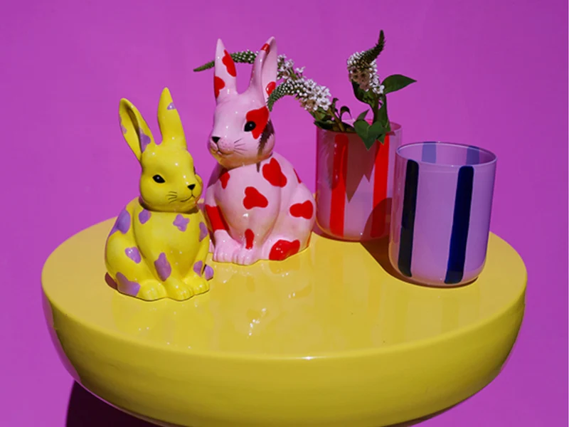 Giftcompany Mignon Vase Hase Leo M rosa/rot 11cm