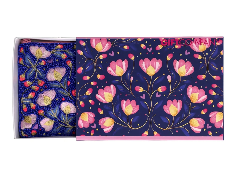 Giftcompany Elodie Kosmetiktasche M Blüten blau 18cm